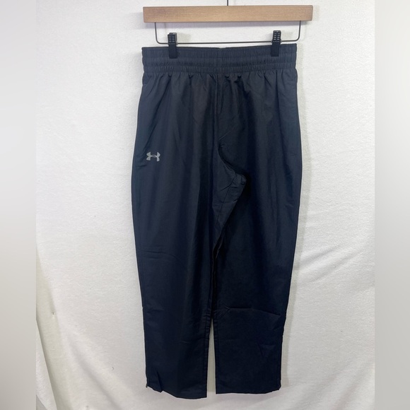 Under Armour Heat Gear Track Pants Joggers Mens S Black zip legs running 1789 - Picture 1 of 10